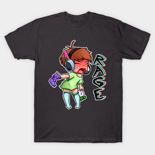 Gamer Rage T-Shirt by Miss_Bethany_Tattoos